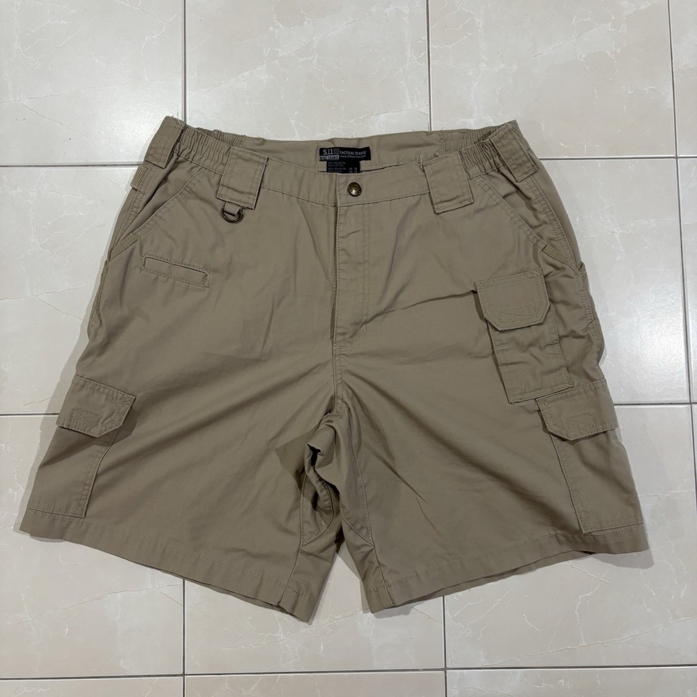 5.11 Tactical Ripstop Cargo Shorts Men 36 Khaki Tan Utility Work Military 73287